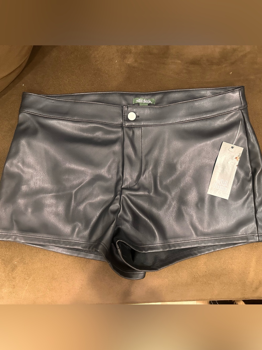 wild fable Black Faux Leather Skort